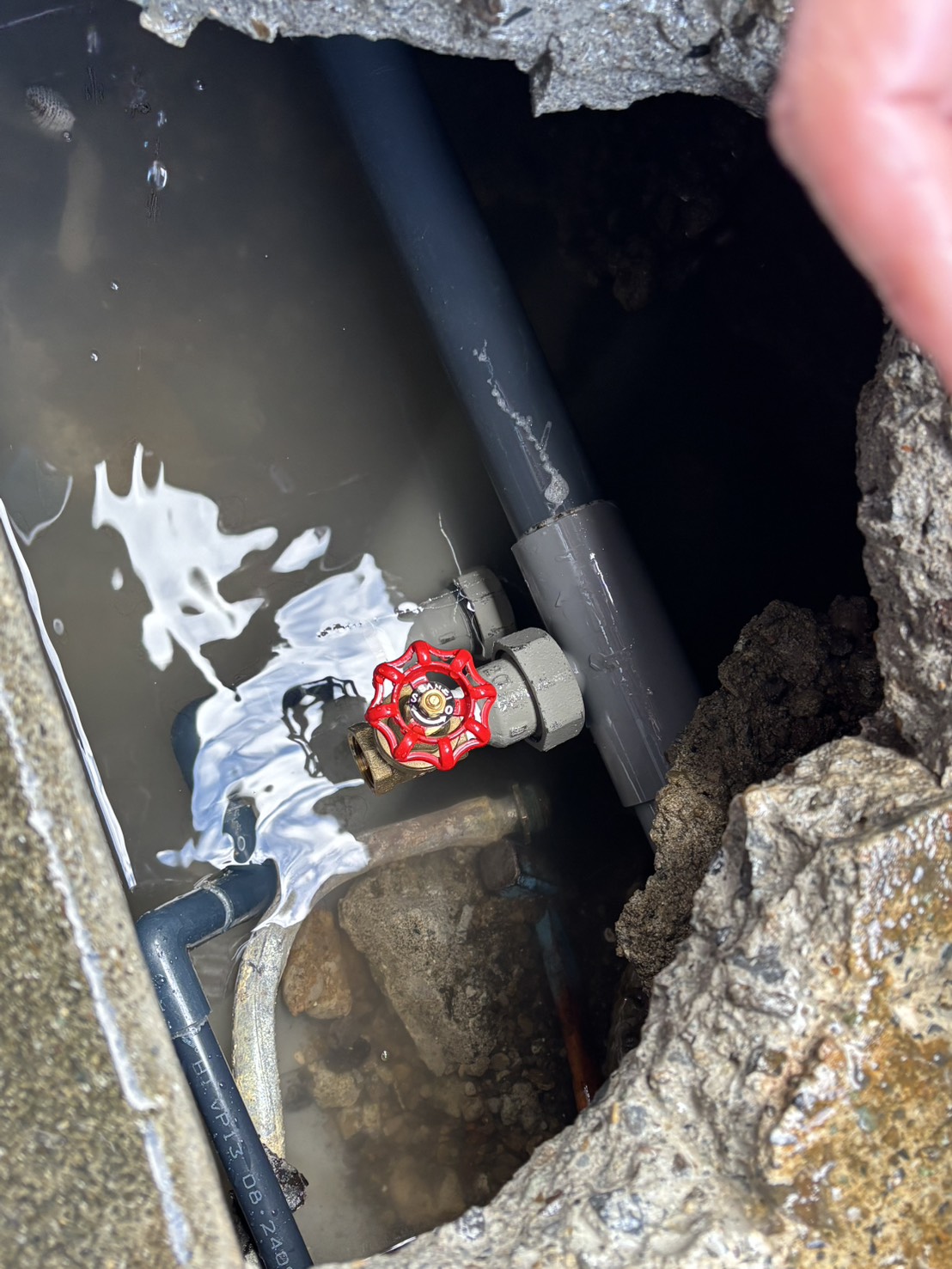 水道管の修理の写真